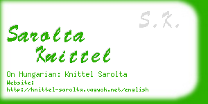 sarolta knittel business card